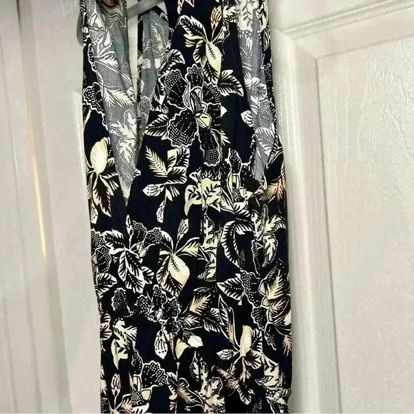 Old Navy Women Romper Sz S Black Tan Sleeveless Split Back Pockets Shorts Summer - Picture 6 of 13